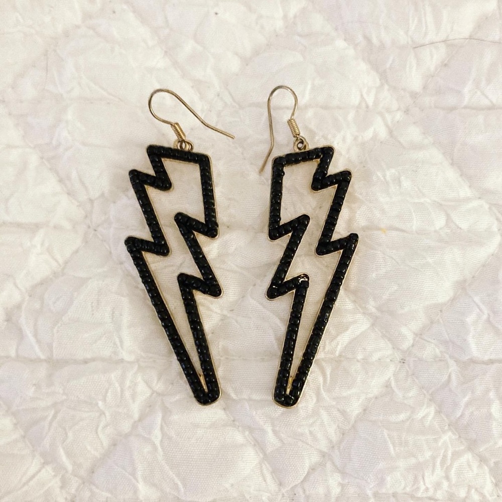 Lightning bolt earrings